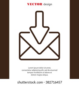 Web line icon. Incoming mail, message