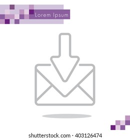 Web line icon. Incoming mail, message