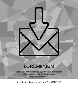 Web line icon. Incoming mail, message