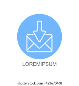 Web line icon. Incoming mail, message