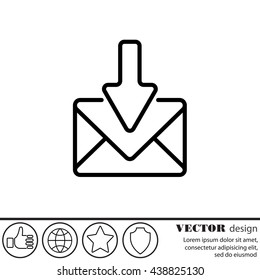 Web line icon. Incoming mail, message