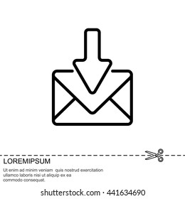 Web line icon. Incoming mail, message