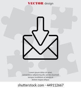 Web line icon. Incoming mail, message