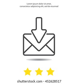 Web line icon. Incoming mail, message