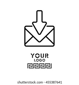 Web line icon. Incoming mail, message