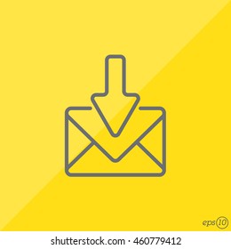 Web line icon. Incoming mail, message