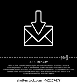 Web line icon. Incoming mail, message