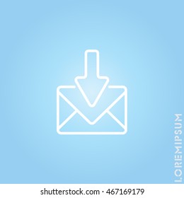 Web line icon. Incoming mail, message