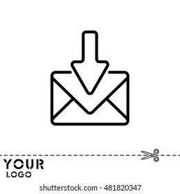 Web line icon. Incoming mail, message