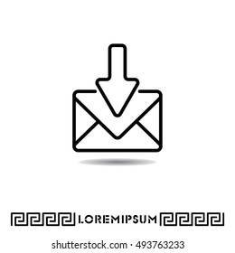 Web line icon. Incoming mail, message