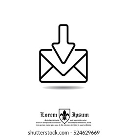 Web line icon. Incoming mail, message