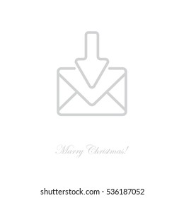 Web line icon. Incoming mail, message