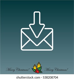 Web line icon. Incoming mail, message