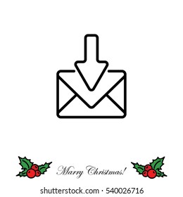 Web line icon. Incoming mail, message