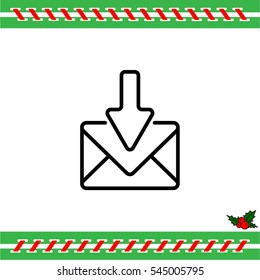 Web line icon. Incoming mail, message