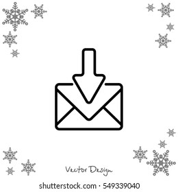 Web line icon. Incoming mail, message