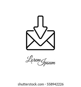 Web line icon. Incoming mail, message