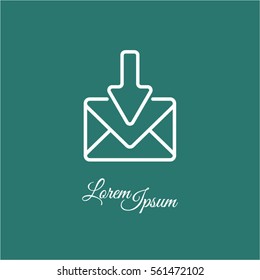 Web line icon. Incoming mail, message