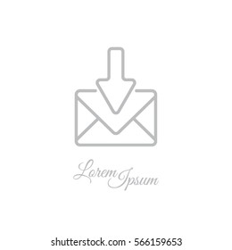 Web line icon. Incoming mail, message