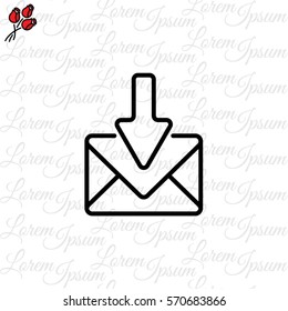 Web line icon. Incoming mail, message