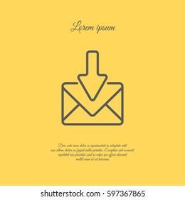 Web line icon. Incoming mail, message