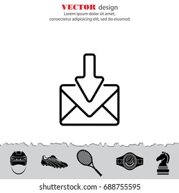 Web line icon. Incoming mail, message