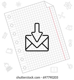 Web line icon. Incoming mail, message