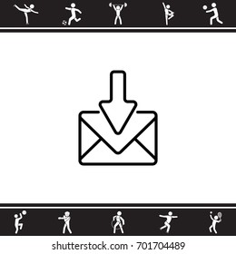 Web line icon. Incoming mail, message