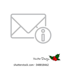 Web line icon. Information about the message, Information notices