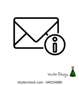 Web line icon. Information about the message, Information notices