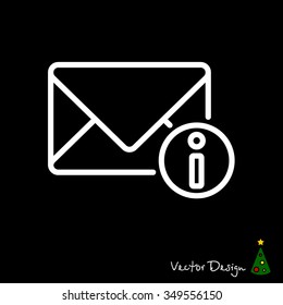 Web line icon. Information about the message, Information notices