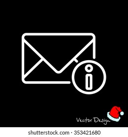 Web line icon. Information about the message, Information notices