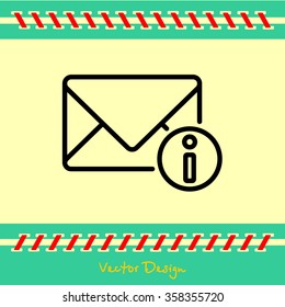 Web line icon. Information about the message, Information notices