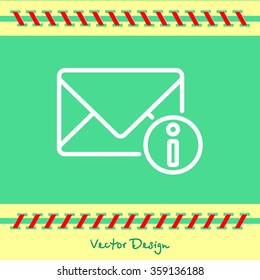 Web line icon. Information about the message, Information notices