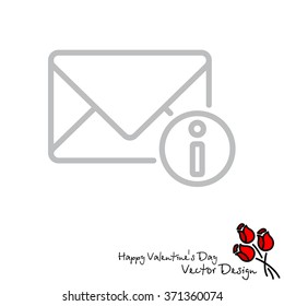 Web line icon. Information about the message, Information notices