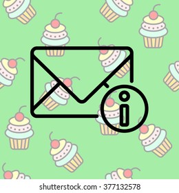Web line icon. Information about the message, Information notices