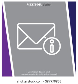 Web line icon. Information about the message, Information notices