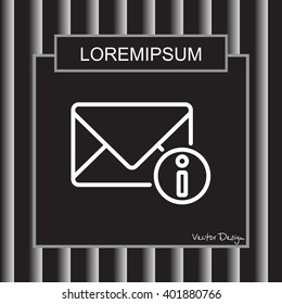 Web line icon. Information about the message, Information notices