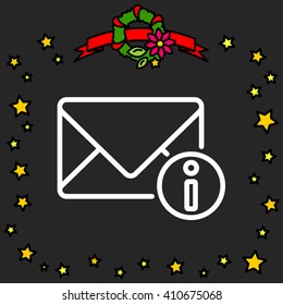 Web line icon. Information about the message, Information notices