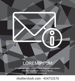 Web line icon. Information about the message, Information notices