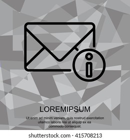 Web line icon. Information about the message, Information notices