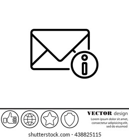 Web line icon. Information about the message, Information notices