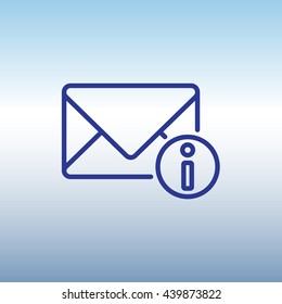 Web line icon. Information about the message, Information notices
