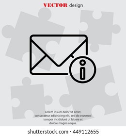 Web line icon. Information about the message, Information notices