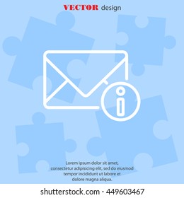 Web line icon. Information about the message, Information notices