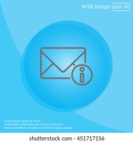 Web line icon. Information about the message, Information notices