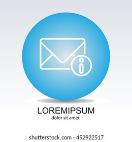 Web line icon. Information about the message, Information notices