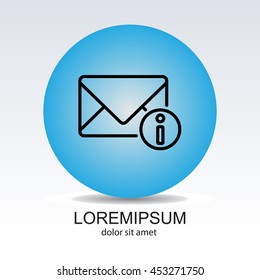 Web line icon. Information about the message, Information notices