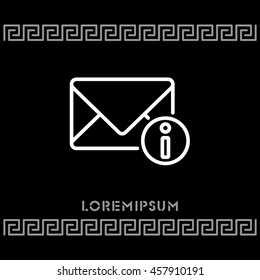 Web line icon. Information about the message, Information notices