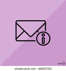Web line icon. Information about the message, Information notices